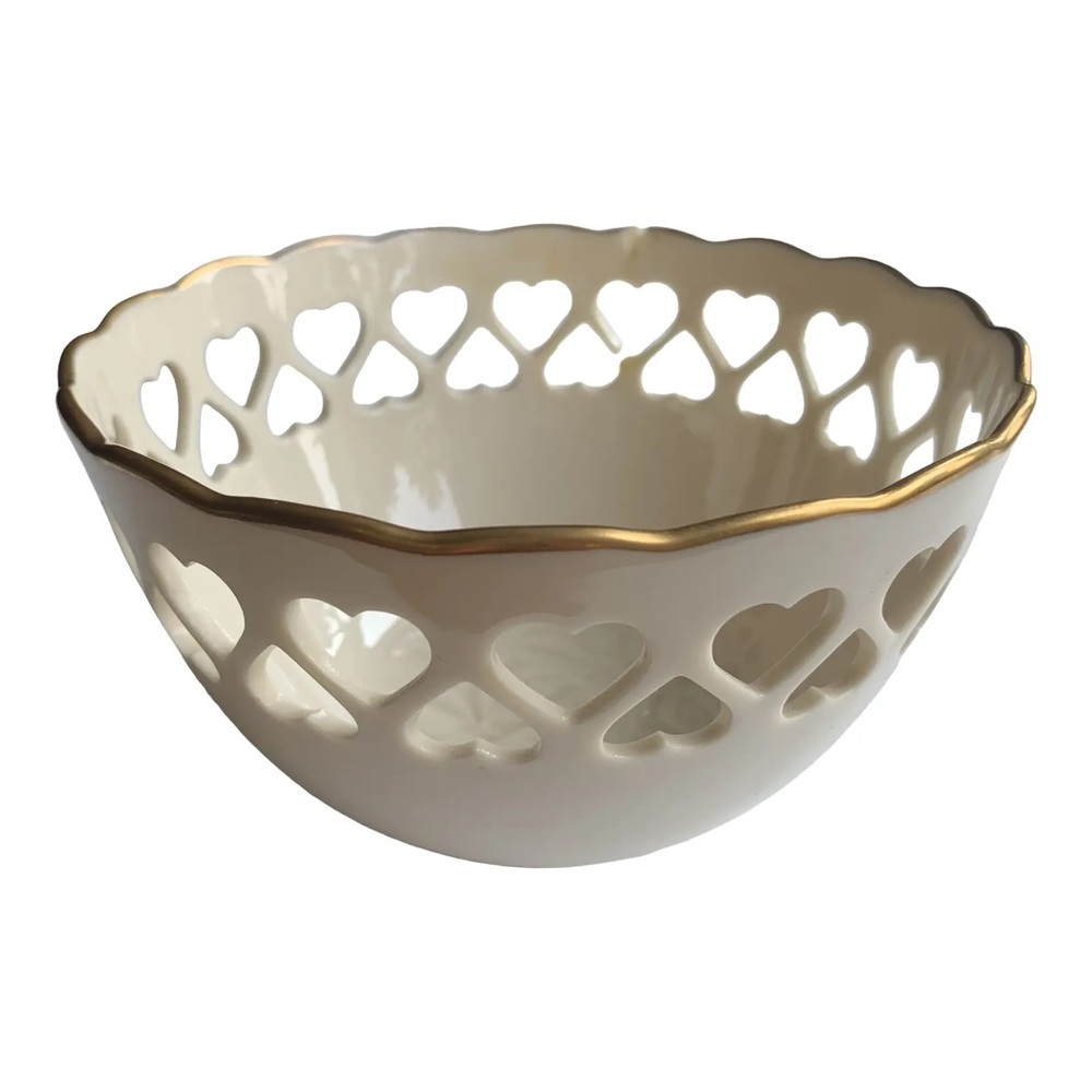 1970s Lenox Pierced Heart Bowl